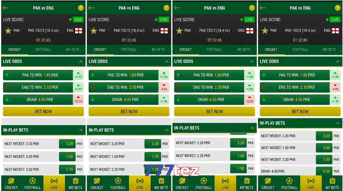 Game list for 777Tez bet section